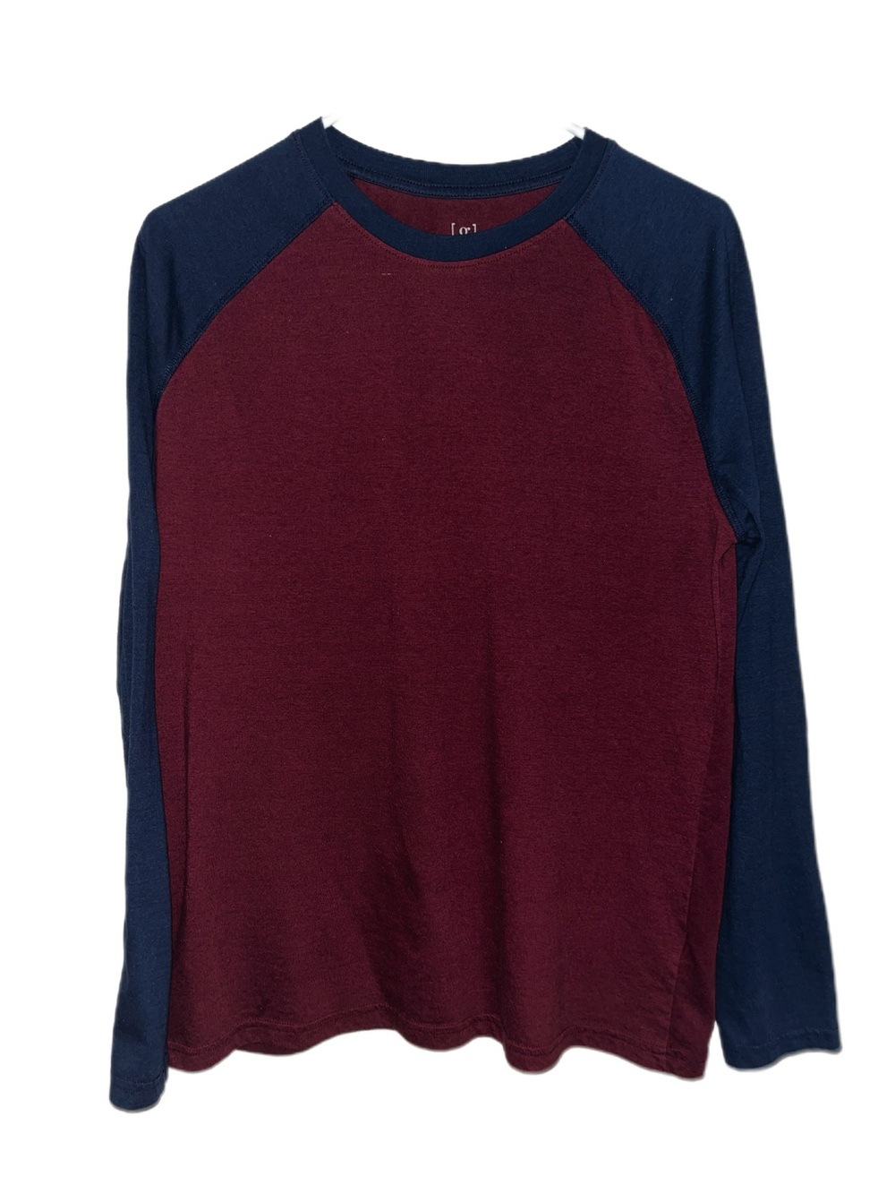 George Burgundy and Navy Long-Sleeve Raglan Shirt